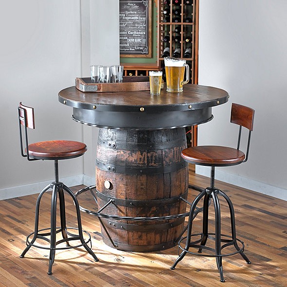 Wooden Barrel Pub Table